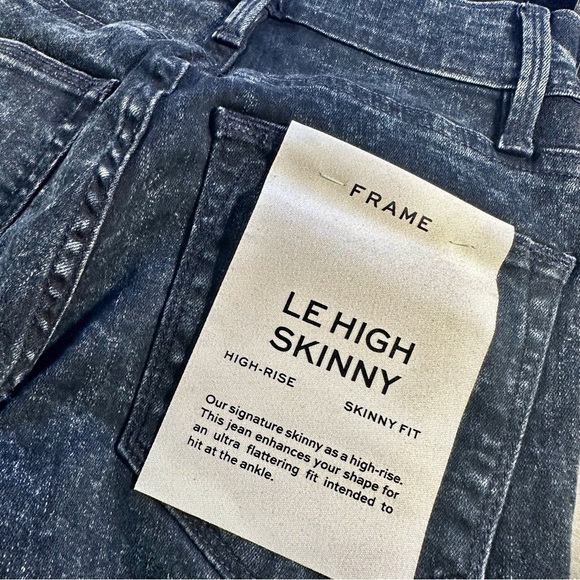 NWT FRAME Denim ‘Le High Skinny’ Jeans in “Dean” Wash Size 23 Celeb Favorite - Picture 2 of 12